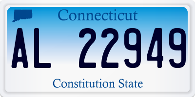 CT license plate AL22949