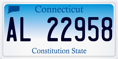 CT license plate AL22958