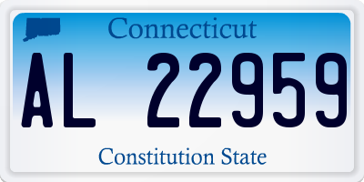 CT license plate AL22959