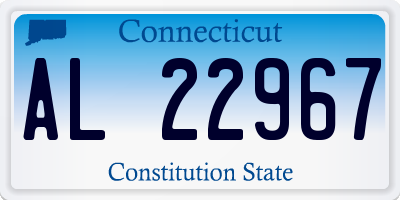 CT license plate AL22967