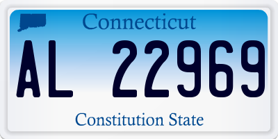 CT license plate AL22969