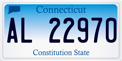 CT license plate AL22970