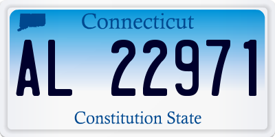 CT license plate AL22971