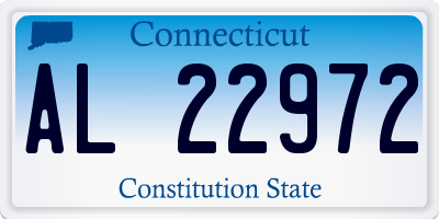 CT license plate AL22972