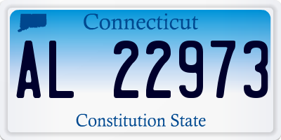 CT license plate AL22973