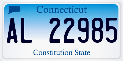 CT license plate AL22985
