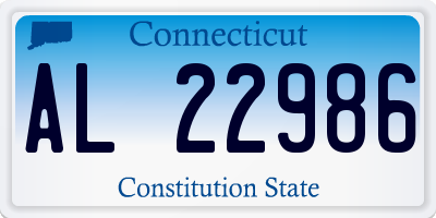 CT license plate AL22986