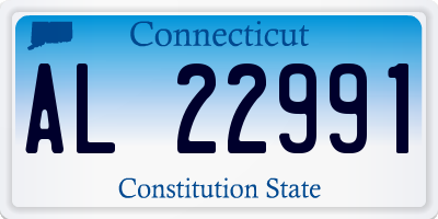 CT license plate AL22991