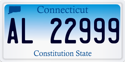 CT license plate AL22999