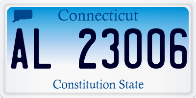 CT license plate AL23006