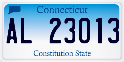CT license plate AL23013