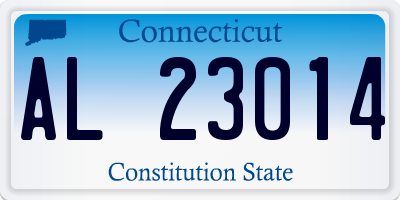 CT license plate AL23014