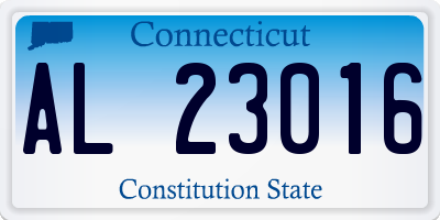 CT license plate AL23016
