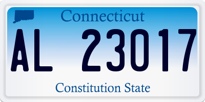 CT license plate AL23017