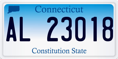 CT license plate AL23018