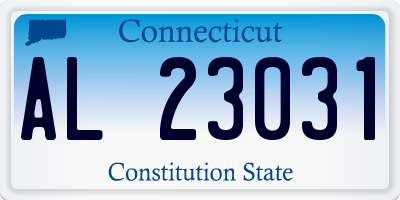 CT license plate AL23031