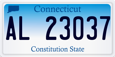 CT license plate AL23037