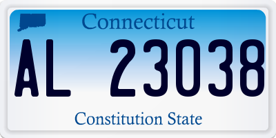 CT license plate AL23038