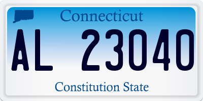 CT license plate AL23040