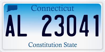 CT license plate AL23041