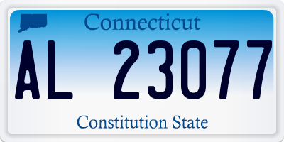 CT license plate AL23077