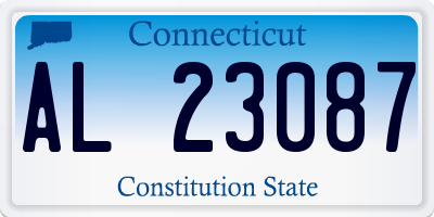 CT license plate AL23087