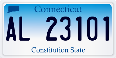 CT license plate AL23101