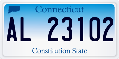 CT license plate AL23102
