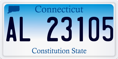 CT license plate AL23105