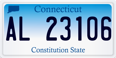 CT license plate AL23106