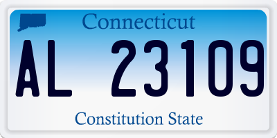 CT license plate AL23109