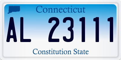 CT license plate AL23111