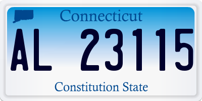 CT license plate AL23115