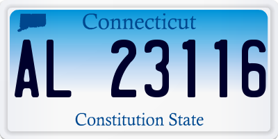 CT license plate AL23116
