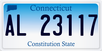 CT license plate AL23117