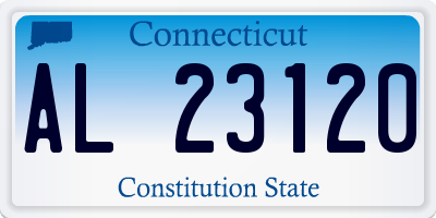 CT license plate AL23120