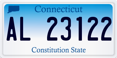 CT license plate AL23122