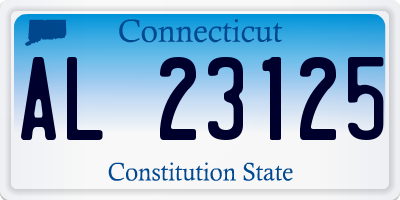 CT license plate AL23125