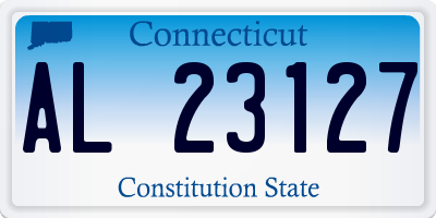 CT license plate AL23127