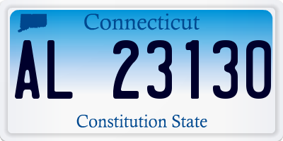 CT license plate AL23130