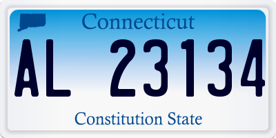 CT license plate AL23134
