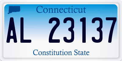CT license plate AL23137