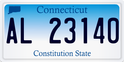 CT license plate AL23140