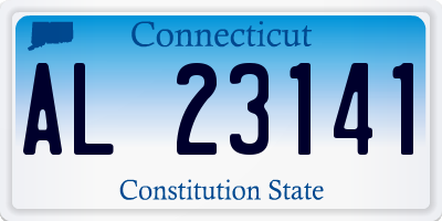 CT license plate AL23141