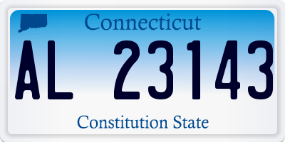 CT license plate AL23143