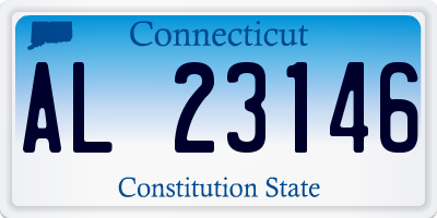 CT license plate AL23146