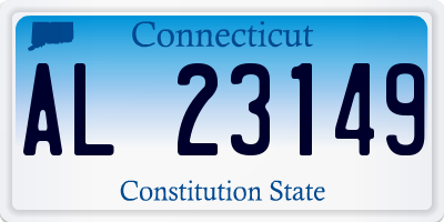 CT license plate AL23149