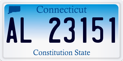 CT license plate AL23151