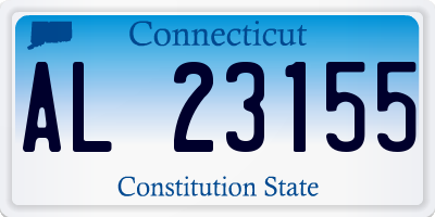 CT license plate AL23155