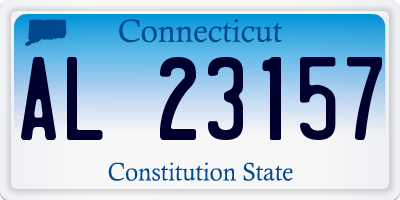 CT license plate AL23157